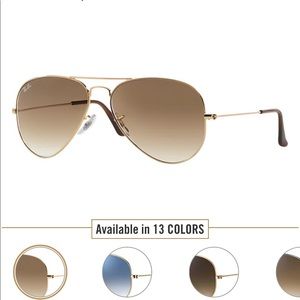 Ray Ban gradient aviator sunglasses